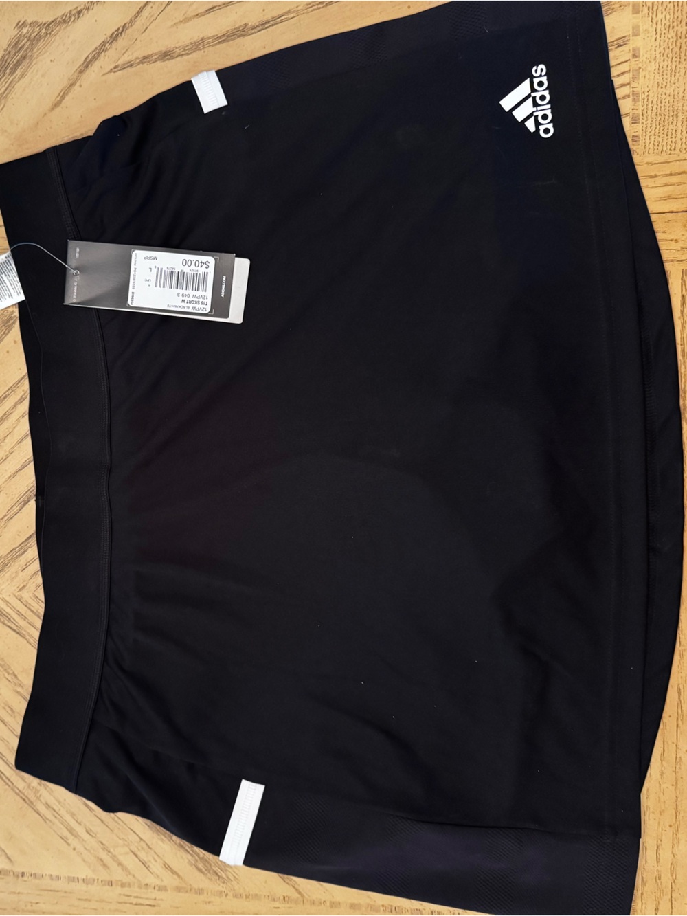 adidas Black Climalite Performance Skort with White Logo